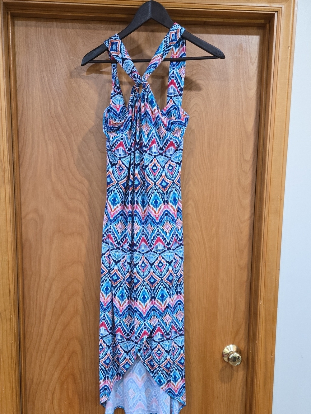 Tommy Bahama Blue, Pink & Coral Maxi Dress